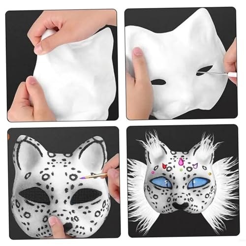 Masque Therian de chat à fourrure pour customisation cosplay