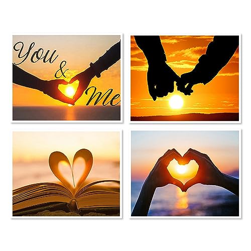 DCIDBEI 4 Pack Diamond Painting Herz Love am Strand 40x30 cm Sonnenuntergang am Meer Diamant Bilder Erwachsene Liebe DCIDBEI 4 Pack Diamond Painting Herz Love am Strand 40x30 cm Sonnenuntergang am Meer Diamant Bilder Erwachsene Liebe