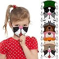 9pcs/Pack Kids Dustproof Windproof Cotton Face_Covers Bandanas For Kids,Cute Cartoon Printed Face_Masks With Adjustable Ear Loop Safety Face Health Protections Breathable Reusable for Toddlers Outdoor