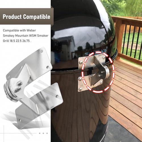 Kit bisagra acero inoxidable para Weber Smokey Mountain miniatura 3