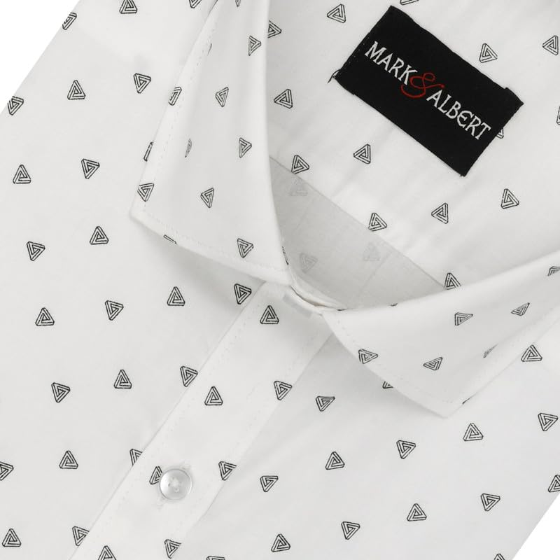 Image of MARK & ALBERT Mens Half Sleeves Printed Shirt