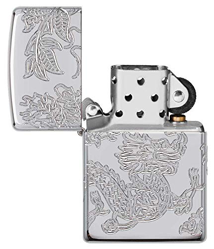 Encendedor Zippo Armor Dragon Phoenix bolsillo miniatura 4