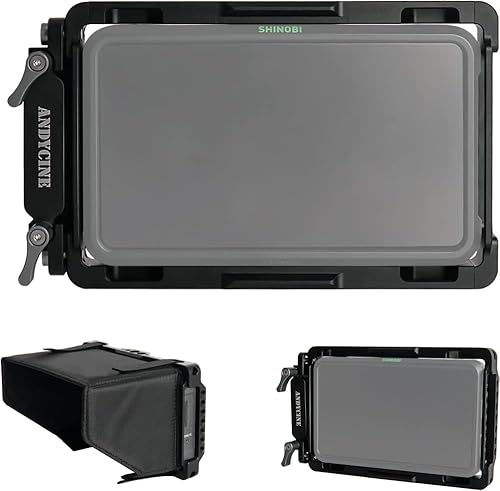 Miniatura 4 de ANDYCINE Jaula de monitor para Atomos Nijna V, Shinobi con rieles NATO integrados y abrazadera para cable HDMI (para Nijna V)