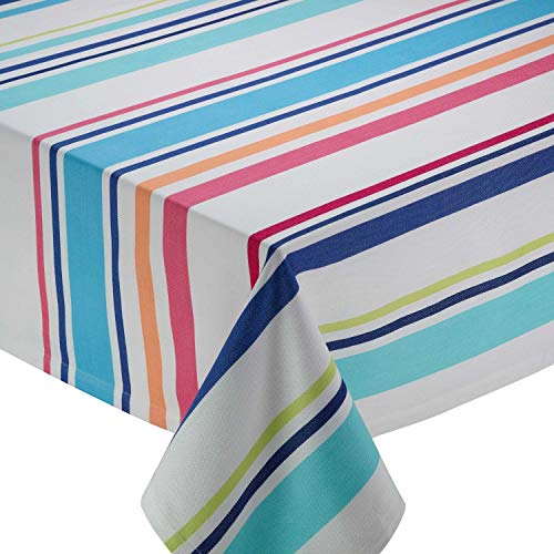 Design imports beachy keen striped kitchen tablecloth - 60" …