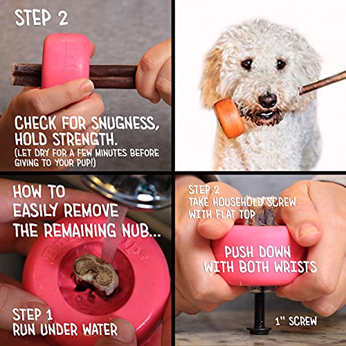 Bully Stick Halter für Hunde - Kleine Größe - Interaktives Hundespielzeug, Hundeleckerlihalter, Slow Feeder, Leckerli-Spender, Kauspielzeug und Hundesicherheitsvorrichtung