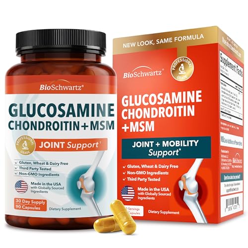 BioSchwartz Glucosamine MSM Chondroitin Anti Inflammatory Gluten-free Supplement