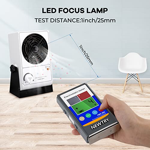 Newtry Electrostatic Field Meter Static Meter 0-20Kv Electrostatic Meter Tester 0-200V Static Field Meter For Fiber Yarn Fabric Carpet Board Paper Rubber #TOP3