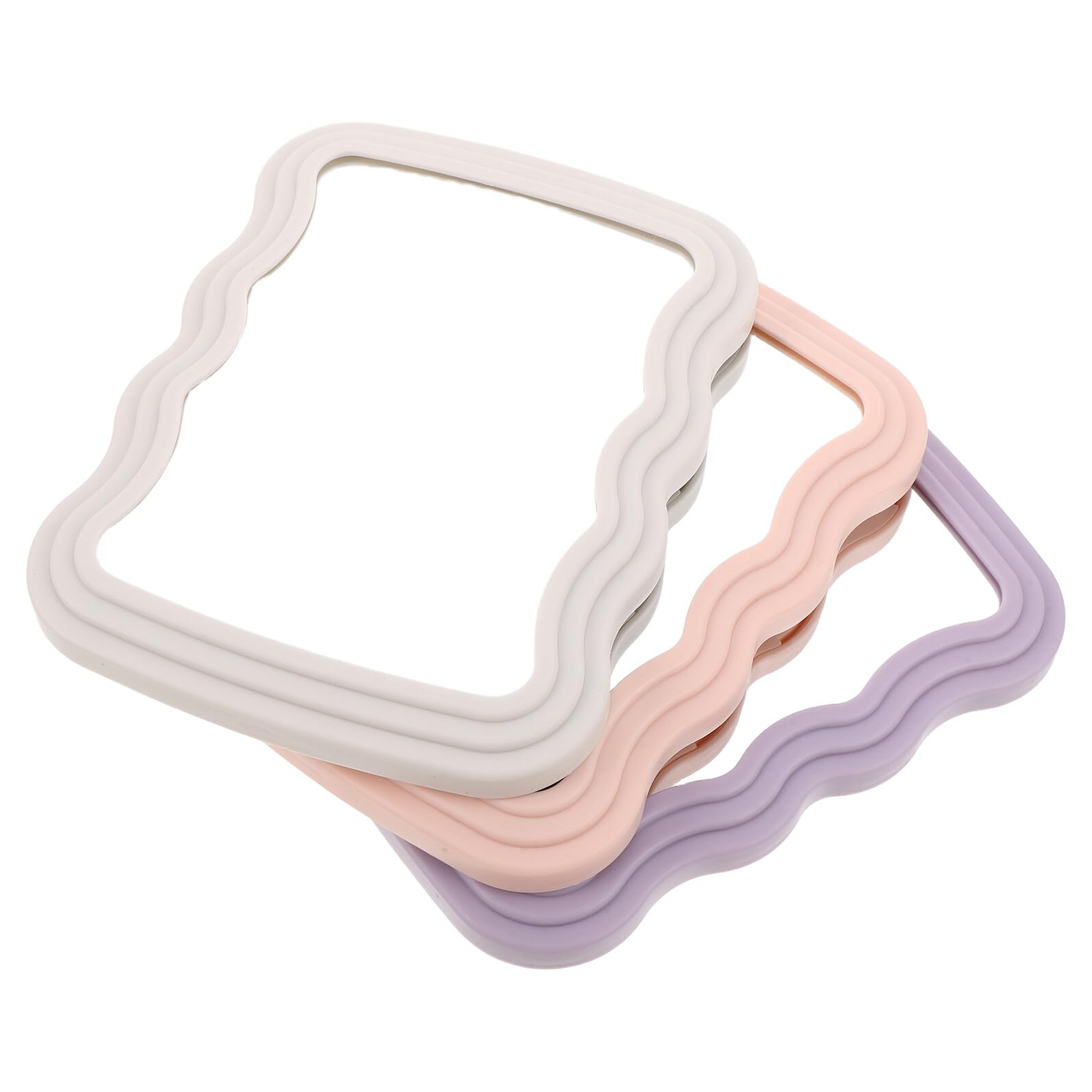Miroir de maquillage ondulé pour bureau et salle de bain essentiels beauté