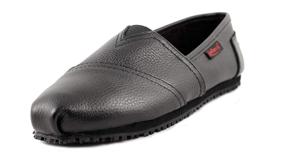 Laforst Womens Jess Leather Nonslip Nurse Waitress Flat Black 7