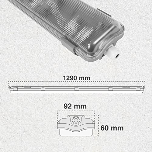 Eurocali 6 Plafoniere LED 120 cm con 2 Tubi 33W