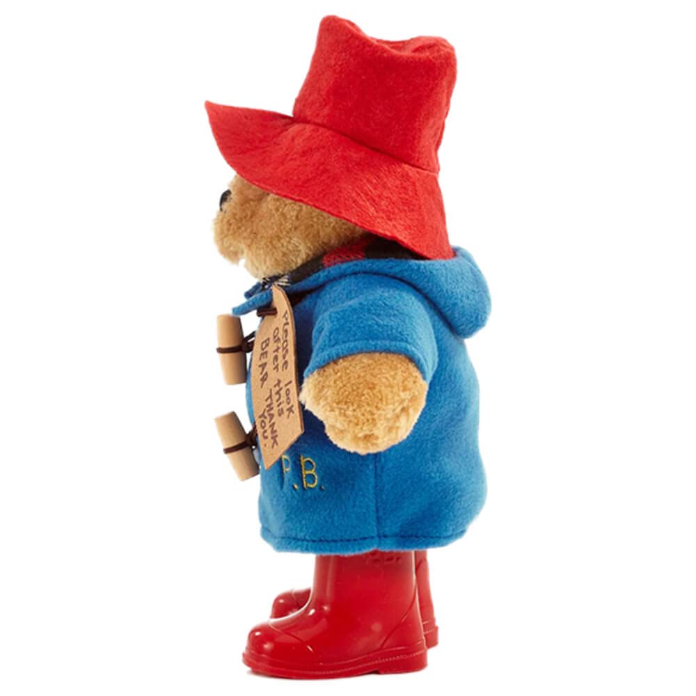 Rainbow Designs Classic Paddington Bear with Boots - 25cm Standing Plush Character - Soft & Cuddly Paddington Teddy Bear with Iconic Duffle Coat, Bush Hat & Shiny Red - 5