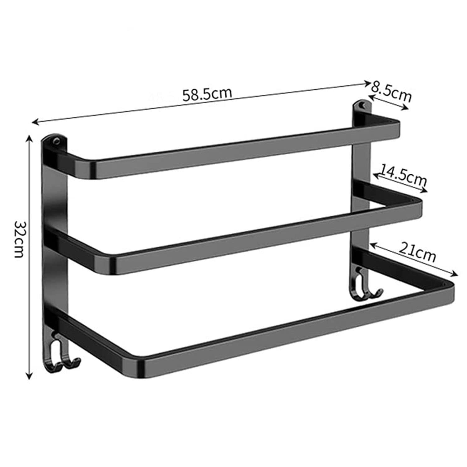 Alise Toalleros Dobles De Baño, Toalleros Para Baño, Soporte De Pared Para Toallas De Acero Inoxidable Sus304 Resistente Toallero Niquel