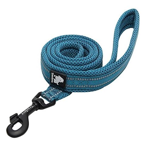 Vivi Bear Dog Basic Lead Leash 44 Inch Long 1 Inch Wide Padded 3M Reflective Stripes Strong Mesh Design Dogs Leads Rope,Dog Walking Leash With Strong Stainless Zinc-alloy Hook Cover