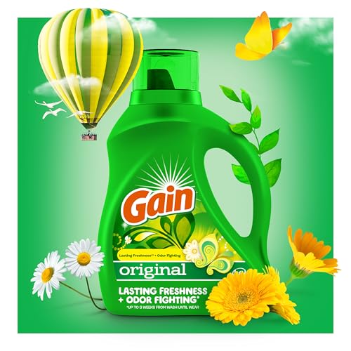 Gain Liquid Laundry Detergent, Original Scent, 194 fl oz, 134 loads, Freshness + Odor Fighting, Laundry Detergent Liquid Soap - Image 6