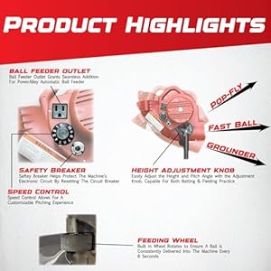 Heater Sports Base Hit Lite Adjustable Baseball Pitching Machine – 45 MPH Pitching Speed, Includes Automatic Ball Feeder, Extremely Accurate | Perfect for Hitting and Fielding Training for All Ages Heater Sports Base Hit Lite Adjustable Baseball Pitching Machine–45 MPH Pitching Speed Includes Automatic Ball Feeder Extremely Accurate Perfect for Hitting and Fielding Training for All Ages