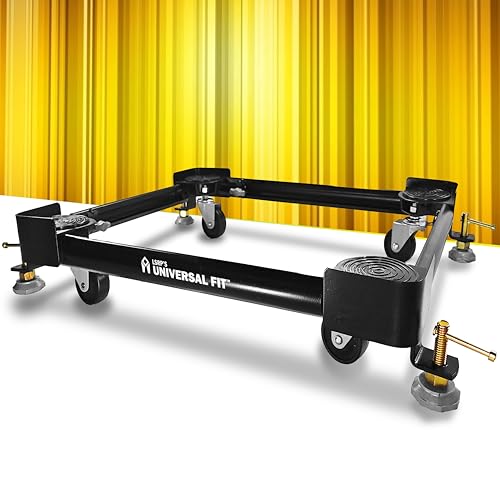 Bheema Series Washing Machine Stand 8kg to 6kg Fully Automatic Front & Top Load Trolley with Wheels (100% Heavy Duty Metal - 200kg Capacity -...