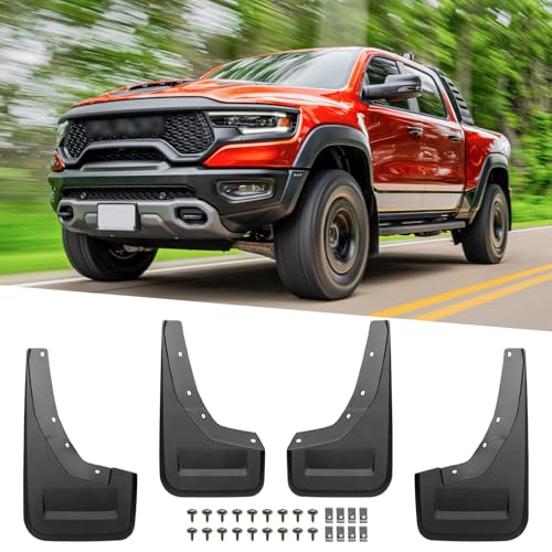 Image of Mud Flaps Only for 2021-2024 Dodge Ram 1500 (TRX) Splash Guards Front & Rear Truck Mud Guards Set Accessories(4pcs)