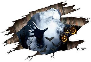 VOSAREA Adesivo De Parede De Halloween Adesivos De Chão Adesivos Removíveis Adesivos De Chão 3D Assustador Decalque De Parede Decoração De Parede De Halloween Decorações Adesivo De Parede