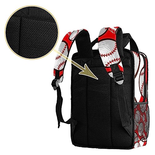 Sac à dos de baseball rouge pour garçons et filles multi-usage - 4