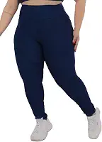 Calça Legging Feminina Plus Size G1 G2 G3 G4 G5 G6 Suplex Costura Reforçada Donna Martins
