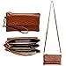 Befen Leather Wristlet Wallet Clutch Women Smartphone Cross Body Wallet with Card Slots/Shoulder Strap/Wrist Strap,for Cellphone Up To 6.1 x 3 x 0.3 Inches - Brown