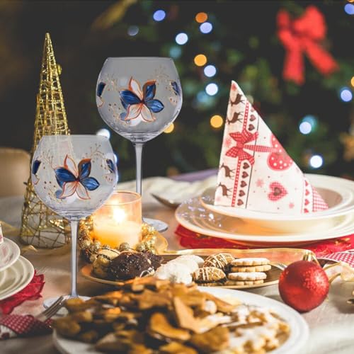 SKINFORD-2PCS-Hand-Painted-Flower-Wine-Glass-Rose-Stemmed-Wine-Glasses-Flower-Goblet-Butterfly-Wine-Glass-Cocktails-Novelty-Gift-for-Birthdays-Weddings-Rustic-Country-Farmhouse-Tulip SKINFORD 2PCS Hand Painted Flower Wine Glass Rose Stemmed Wine Glasses Flower Goblet Butterfly Wine Glass Cocktails Novelty Gift for Birthdays Weddings Rustic Country Farmhouse Tulip