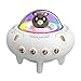 Sanpyl Cute Small Bluetooth Speaker, Bear Speaker with RGB Multi Colors Rhythm Lights, Cute Spaceship Shape for Kawaii Room Decor, Teen Girls Kids Gift
