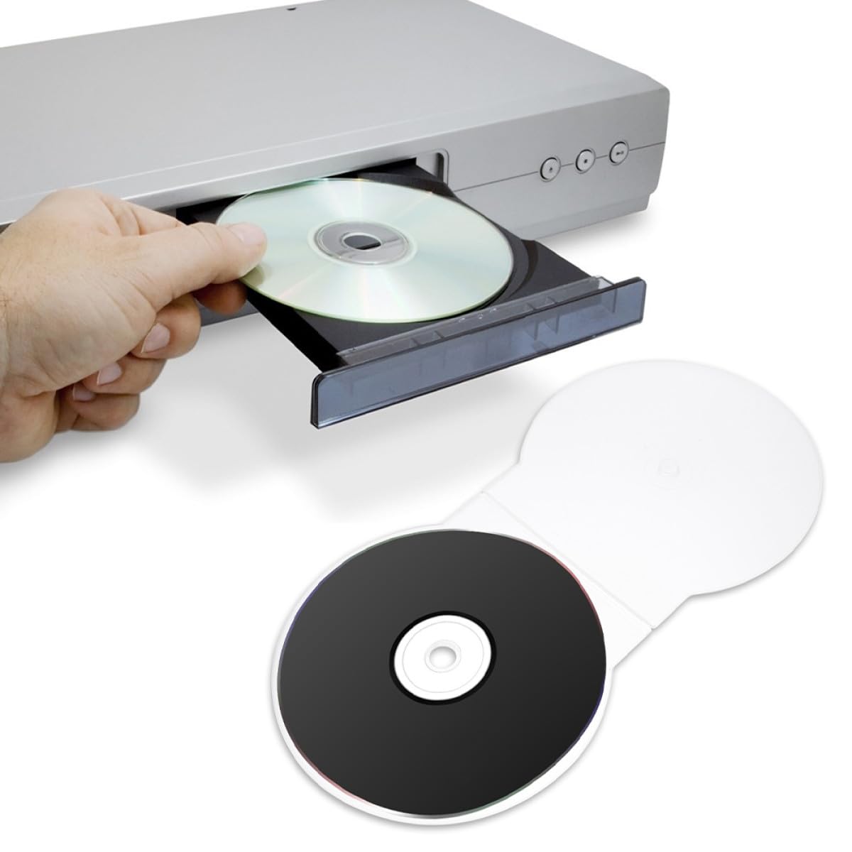 Custodie Trasparenti Design Salvaspazio e Facile Identificazione in Plastica per CD e Dvd Confezione da 50 Custodie Standard Portatili per Archiviazione Efficiente