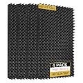 4 Pack Sound Proof Foam Panels |48"×24"×2" Egg Crate Foam Pad | High Density Soundproof Wall Panels for Home Studio Noise & Thermal Insulation |With Adhesive Stickers 40PCS(Black)