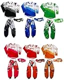 3GO KIDS MX RACE SUIT New 2024 - Motorbike Motorcycle Quad Pit Dirt-Bike Off Road Kart ATV Child MTB BMX - Motocross Sports Racing Junior Pant Shirt Kit with X1K Goggles (Pink,11-13-28)
