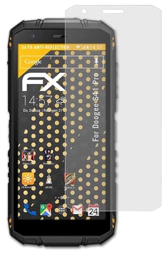 atFoliX Protecteur d'écran Compatible avec DOOGEE S41 Pro Film Protection d'écran, antiréfléchissant et Absorbant Les Chocs FX Film Protecteur (3X) Cover
