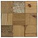 Produktbild wodewa Wandverkleidung Holz 10x10cm 3D Optik Altholz sonnenverbrannt 1 Holzmosaikmatte Moderne Wanddekoration Holzverkleidung Wohnzimmer Küche