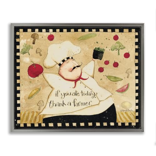 Vintage Produce Kitchen Gratitude, 17 x 21 Inch Canvas in Floater Frame