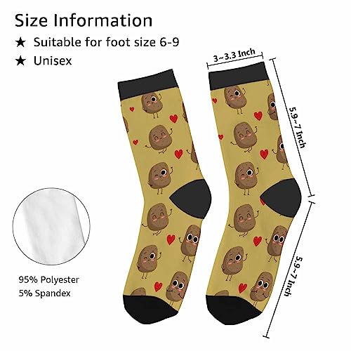 Image of Red Striped Crew Socks for Woman Size 6-8 Christmas Tree Moose Snowflake Dots Lines Girls Socks