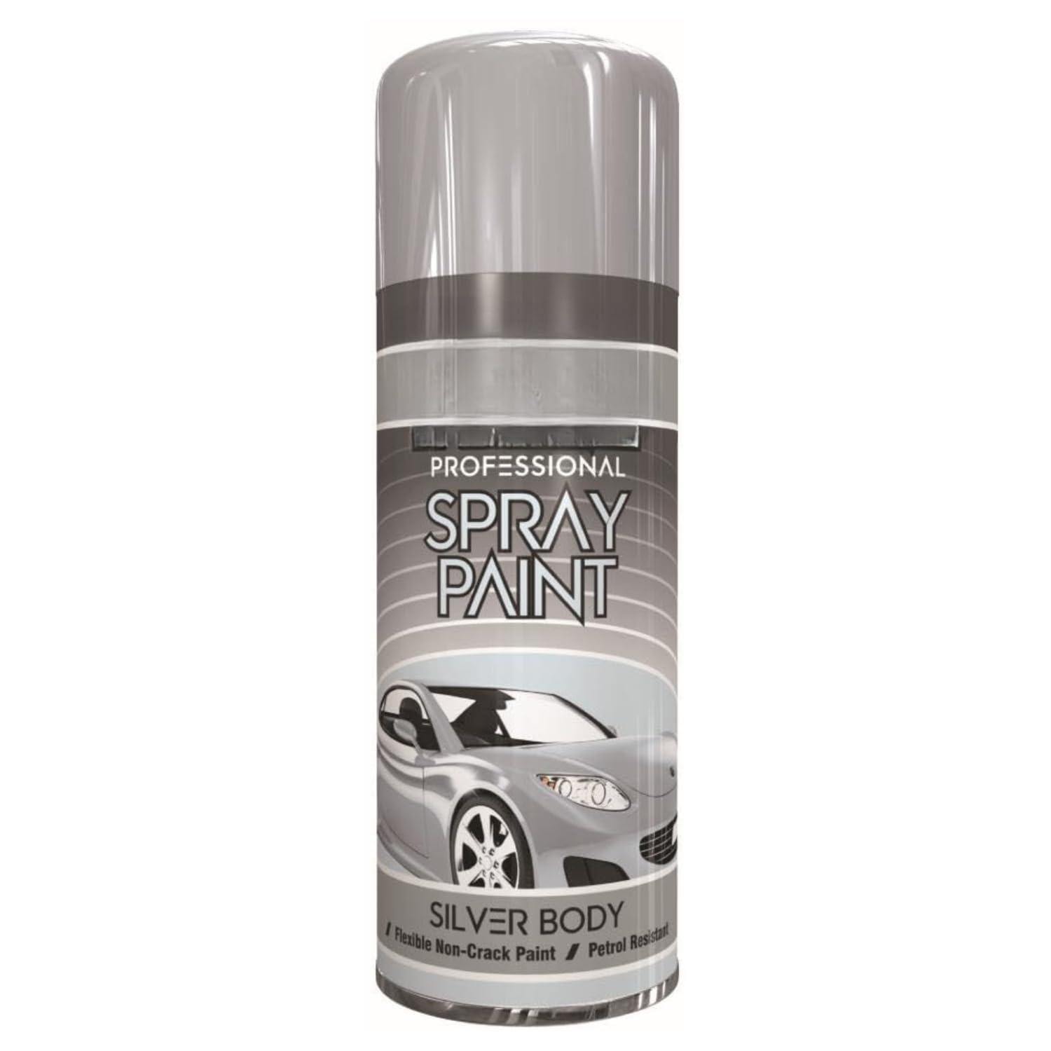 Inspired Essentials Silver Body Gloss Aerosol Spray Paint 400Ml For Cars, Bikes, Vans, Metal, Wood - Professional Quality, Perfect Finish (4, )