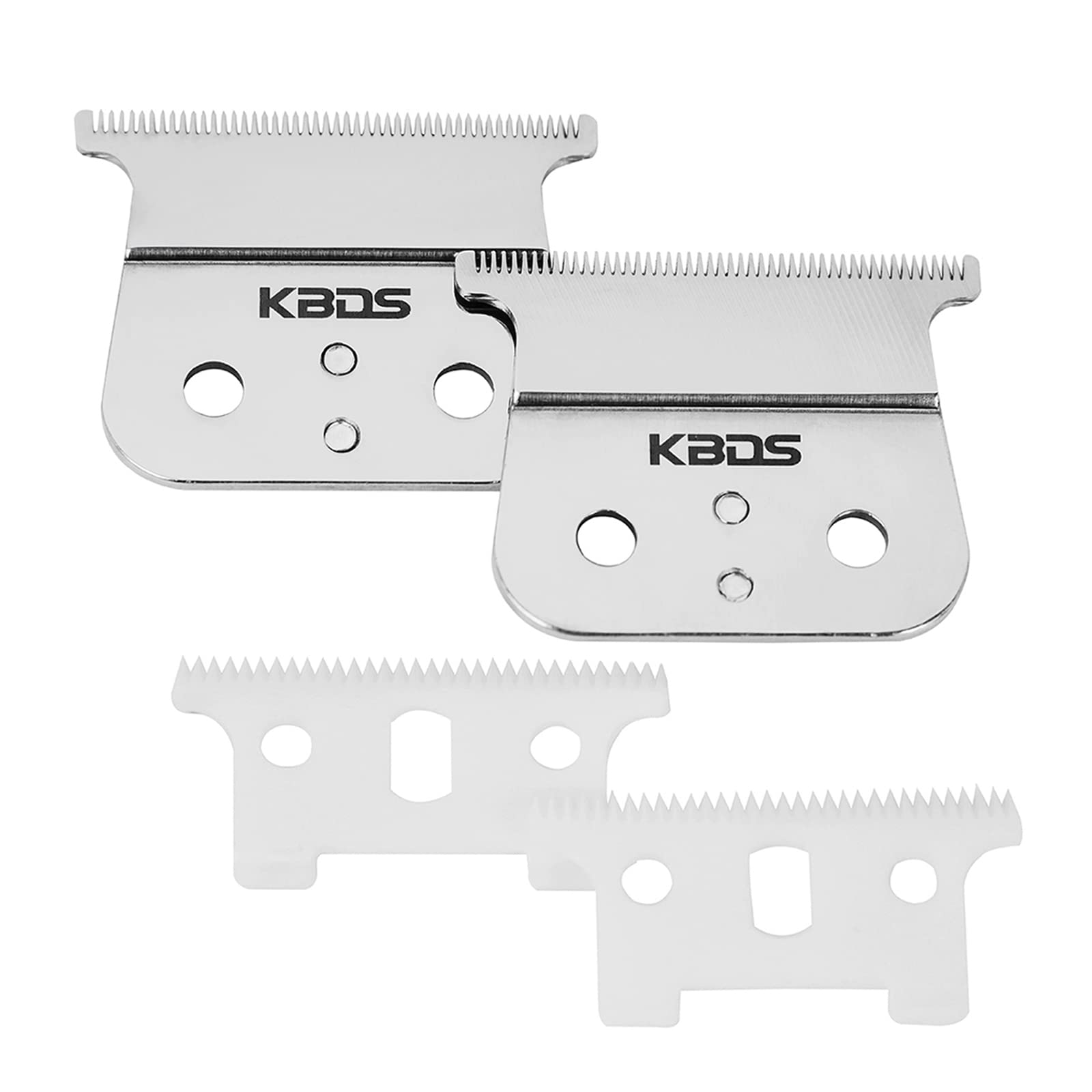KBDS T Blades, T Blade Replacement for Trimmer 2 sets (Ceramic T Blade + Sliver Steel Blade)