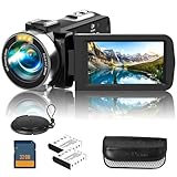 Dumjug Camcorder Video Camera 4K UHD 48MP IR Night Vision Vlogging Camera for YouTube,18X Digital Zoom Camcorder Recorder 3' IPS Touchscreen with 32GB SD Card, Remote, 2 Batteries