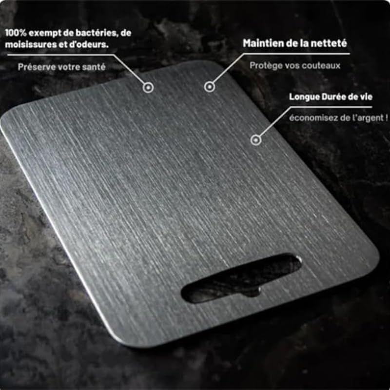 Planche à découper en titane MIROTECH SWZEC dimensions 46 x 30 cm taille L - 5