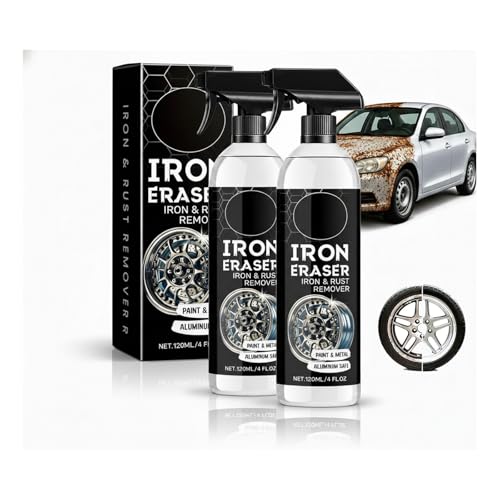 Iron Eraser Rust Remover Spray,2026 New Upgrade Irons Powder Remover Spray,IRO n Eraser Iron & Rust Removerfor Car Wheels and Paint,Fast ActingRust and Brake DustRemover,for Automotive Surface