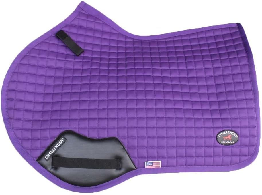 CHALLENGER Horse Contoured English Quilted All Purpose Light Saddle Pad Purple 72TS34PR