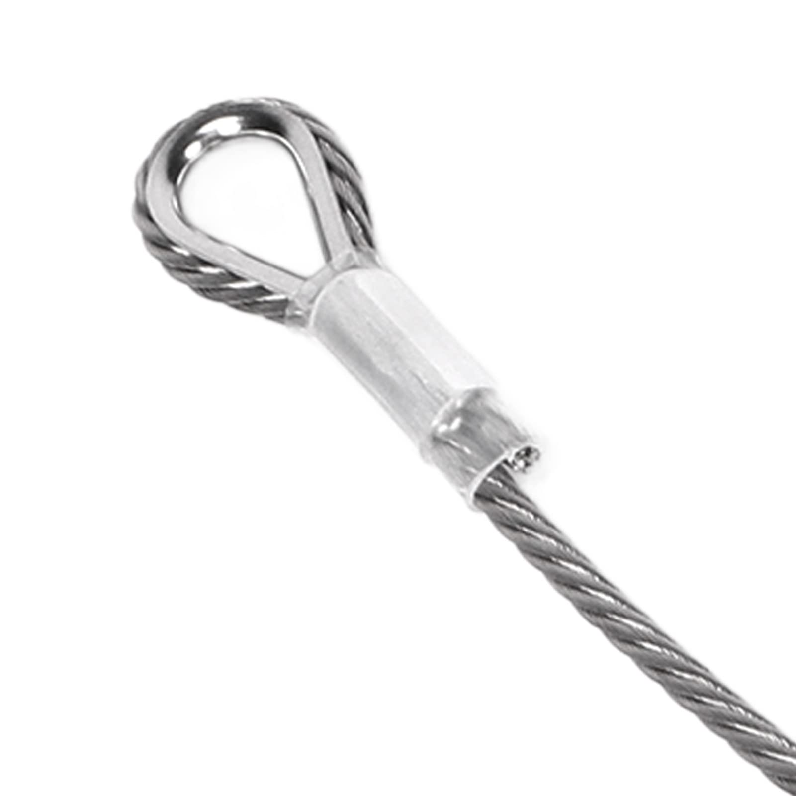 Cable de Seguridad Resistente para Viajes Al Aire, Cable de Bloqueo de Acero de Doble Bucle Duradero, Soporte de Carga de 25 KN, Longitud de 3,28 Pies