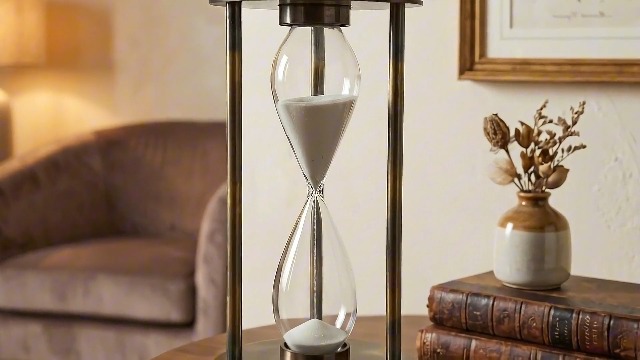 Objeto decorativo reloj de arena Perth Bronze con brújula 15" miniatura 7