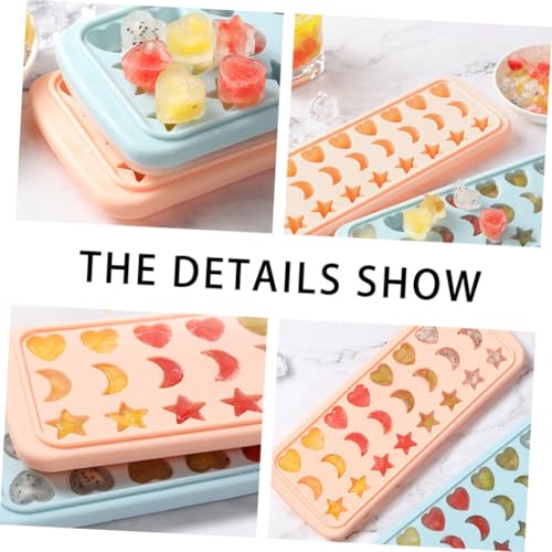 Molde de silicona para cubos de hielo color rosa 25.5x9.8 cm miniatura 5