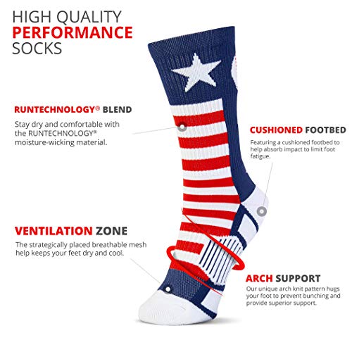 ChalkTalkSPORTS Baseball Performance Crew Socks - Boston Socks - Youth & Adult - Baseball Mid-Calf Socks3