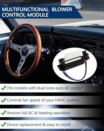 Image of 4P1516 AC Blower Motor Resistor Blower Control Module for Chevrolet Silverado 1500 2003-2007,for GMC Sierra Envoy Yukon,for Cadillac Escalade HVAC Blower Motor Resistor 15-80567 89018778 52495874