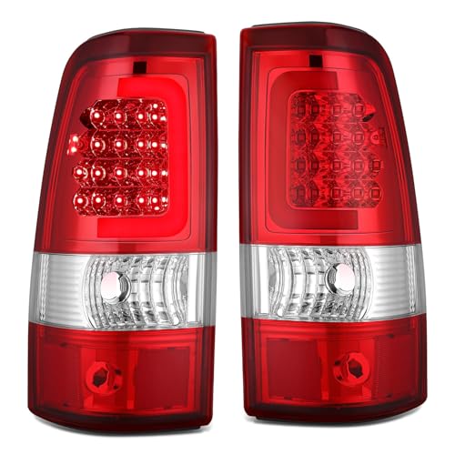 Image of DNA MOTORING TL-CSIL03-LED-3D-CH-RD LED 3D Tail Light Assembly Driver & Passenger Side [Compatible with 03-06 Silverado / 07 Sierra]