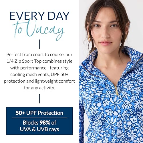 Cabana Life Long Sleeve Sport Top, Breathable, UPF 50+,Quarter Zip, Nylon/Spandex4