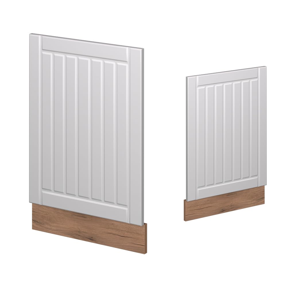 Vicco Panel Frontal Fame-Line, Blanco casa de Campo/Roble Dorado, 45 cm