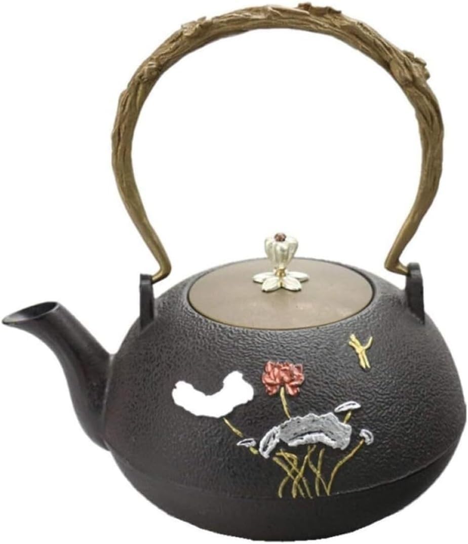 WTQZFRNSB Ceramic Teapot, 40.5oz/1.2L Teapot Cast Iron Cast Iron Tea Pots Japanese Teapots Kettle Tea Pot Kettle Teapot Home Kitchen Cast Iron Tea Kettle/9834