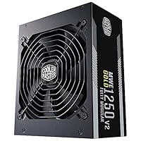 Cooler Master MWE 1250 Gold V2, Modulares PC-Netzteil (EU-Stecker) – 80 Plus Gold, 1050W, Flachkabel, 140mm HDB-Lüfter, 0 RPM-Modus, Hochtemperaturschwelle – 10 Jahre Garantie